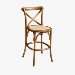 Set di 2 sgabello da bar bistrot vintage legno