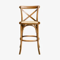Set di 2 sgabello da bar bistrot vintage legno