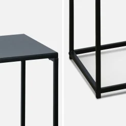 Set di 2 tavolini neri per salotto