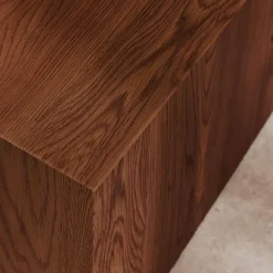 Set di 2 tavolini quadrati effetto frassino