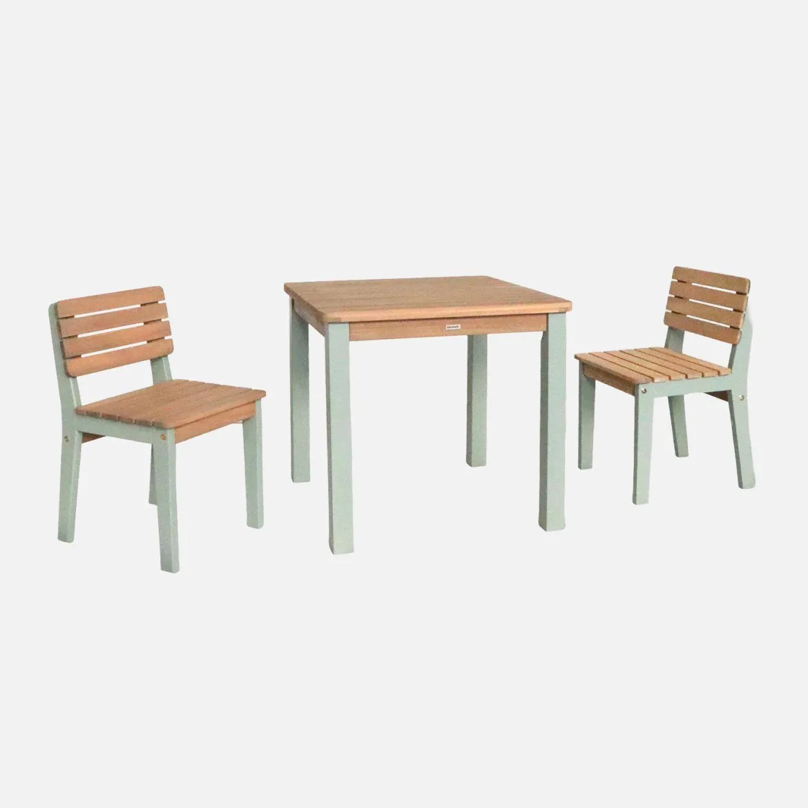 Set di tavolo per bambini in legno, 2 sedie