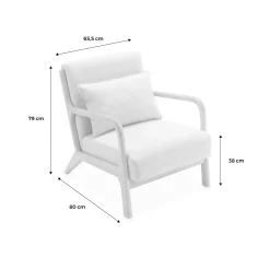 Set panca scandinava 2 posti e poltrona in legno