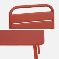 Set tavolino in metallo per bambini e 2 sedie