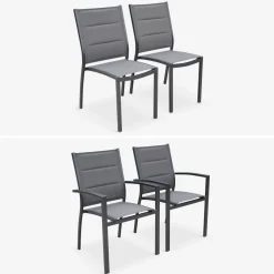 Set tavolo da giardino allungabile in alluminio con 8 sedie