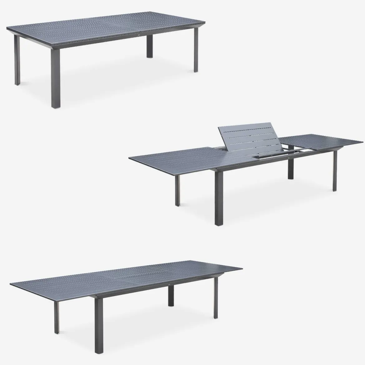 Set tavolo da giardino allungabile con 10 sedie