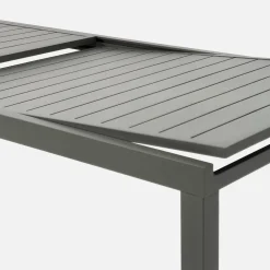 Set tavolo da giardino allungabile in alluminio con 10 sedie