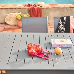Set tavolo da giardino allungabile in alluminio con 8 sedie