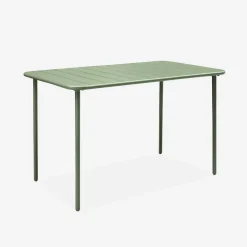Set tavolo da giardino bistrot pieghevole in acciaio con 4 sedie, 120cm