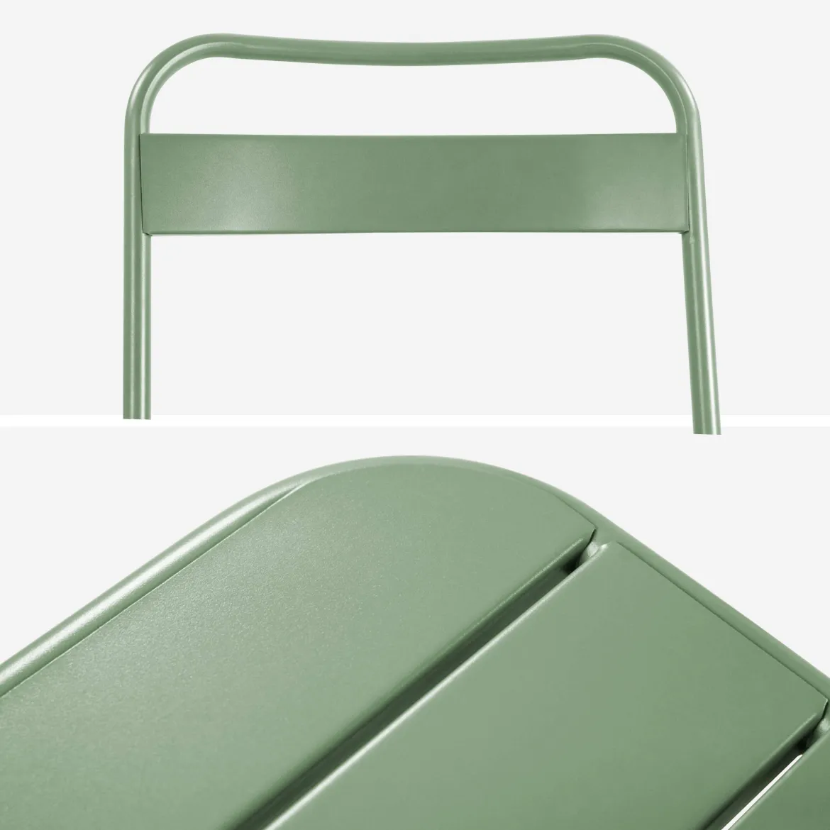 Set tavolo da giardino bistrot pieghevole in acciaio con 4 sedie, 120cm