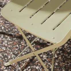 Set tavolo da giardino bistrot pieghevole rotondo in acciaio con 2 sedie