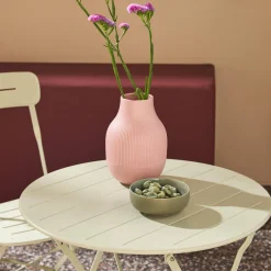 Set tavolo da giardino bistrot pieghevole rotondo in acciaio con 2 sedie