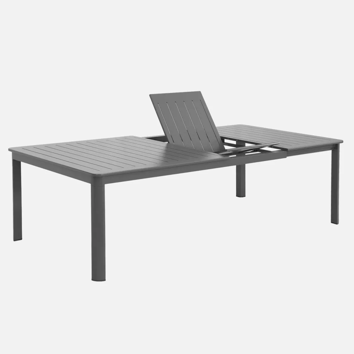 Set tavolo da giardino estensibile in alluminio con 12 sedie
