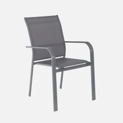 Set tavolo da giardino estensibile in alluminio con 12 sedie