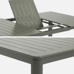 Set tavolo da giardino estensibile in alluminio con 12 sedie