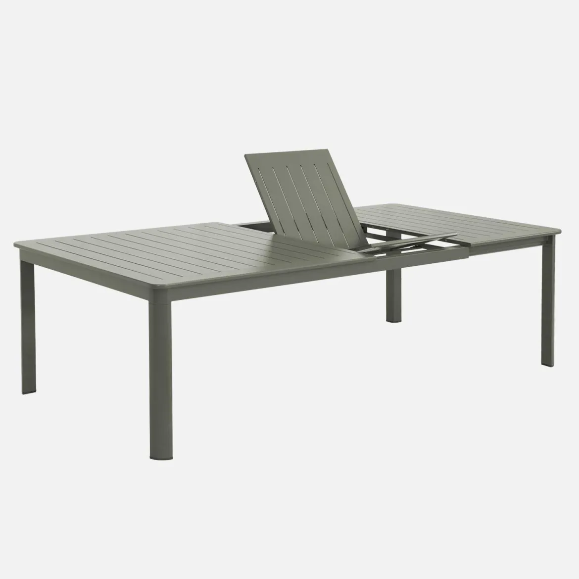 Set tavolo da giardino estensibile in alluminio con 12 sedie