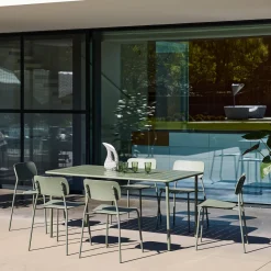 Set tavolo da giardino in metallo con 6 sedie