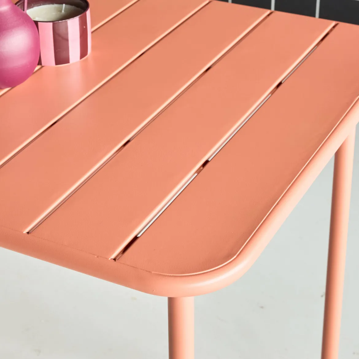 Set tavolo da giardino in acciaio con 8 sedie, 160cm