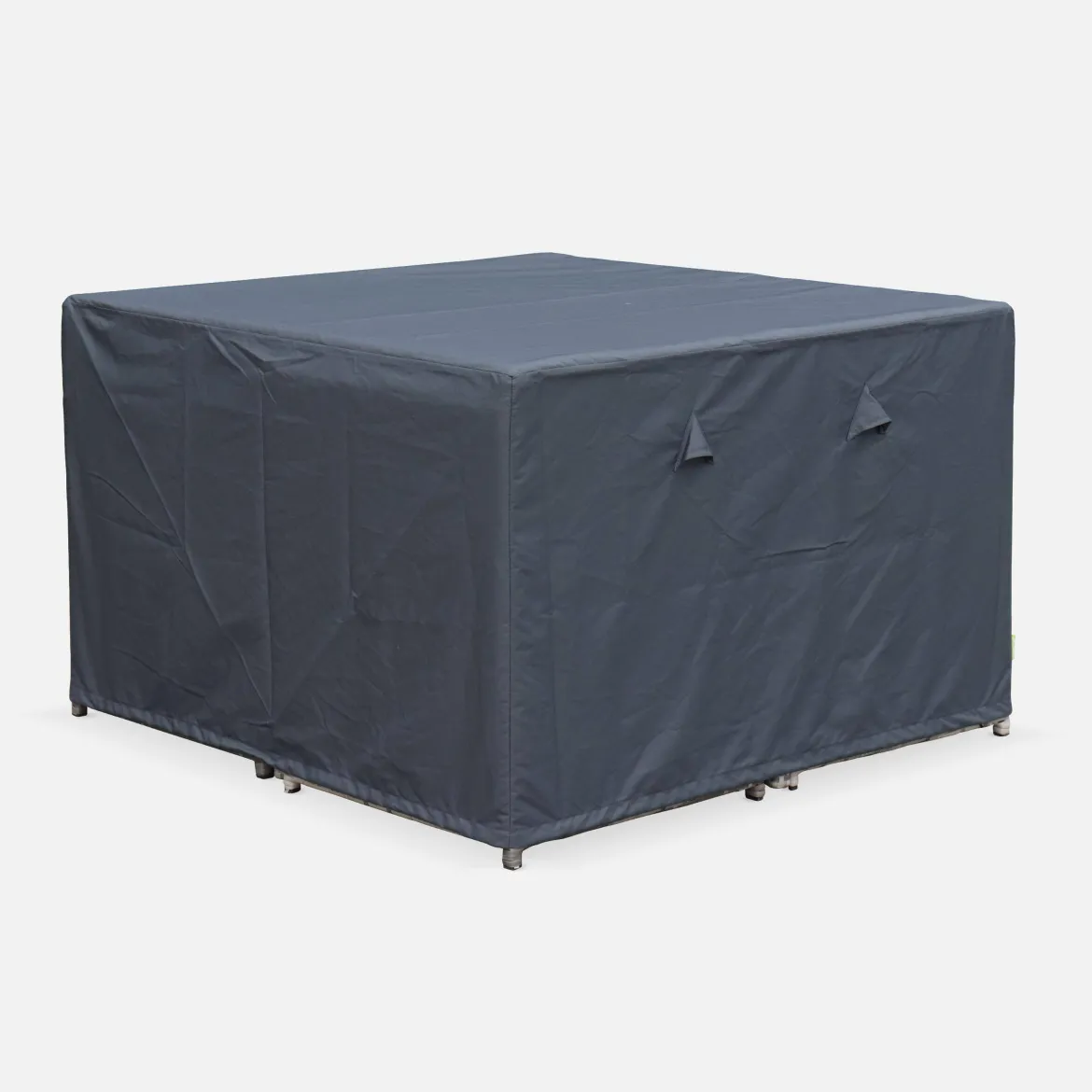 Set tavolo da giardino in resina con 8 poltrone + copertura di protezione