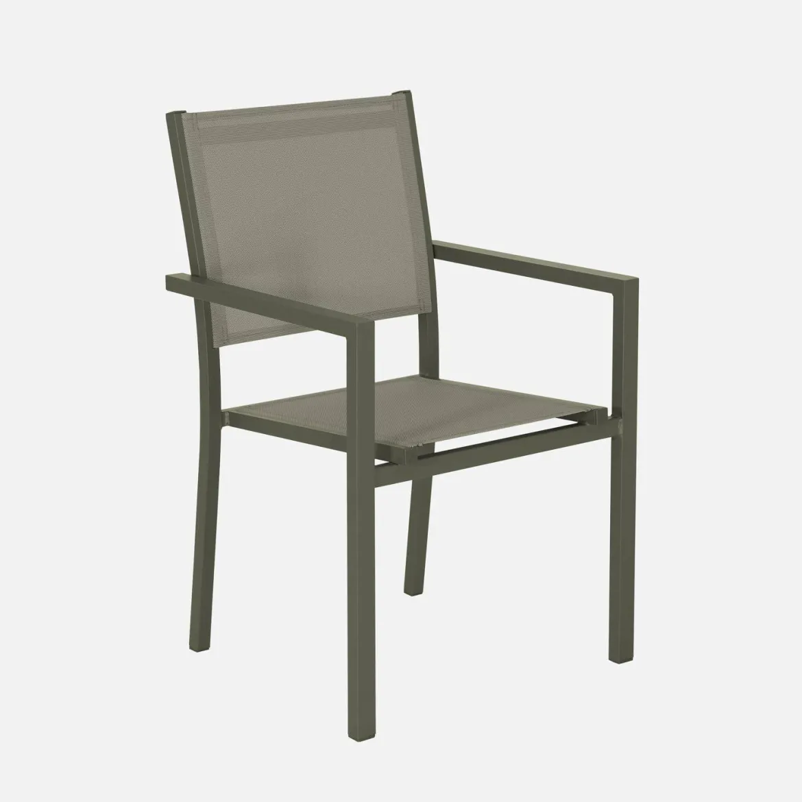 Set tavolo da giardino in alluminio e textilene con 6 sedie
