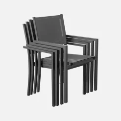 Set tavolo da giardino in alluminio con 8 sedie