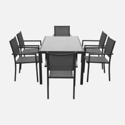 Set tavolo da giardino in alluminio con 8 sedie