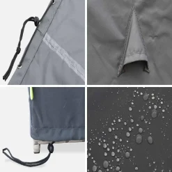 Set tavolo da giardino in resina con 8 poltrone + copertura di protezione