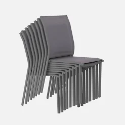 Set tavolo da giardino in alluminio con 8 sedie