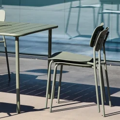Set tavolo da giardino in metallo con 4 sedie