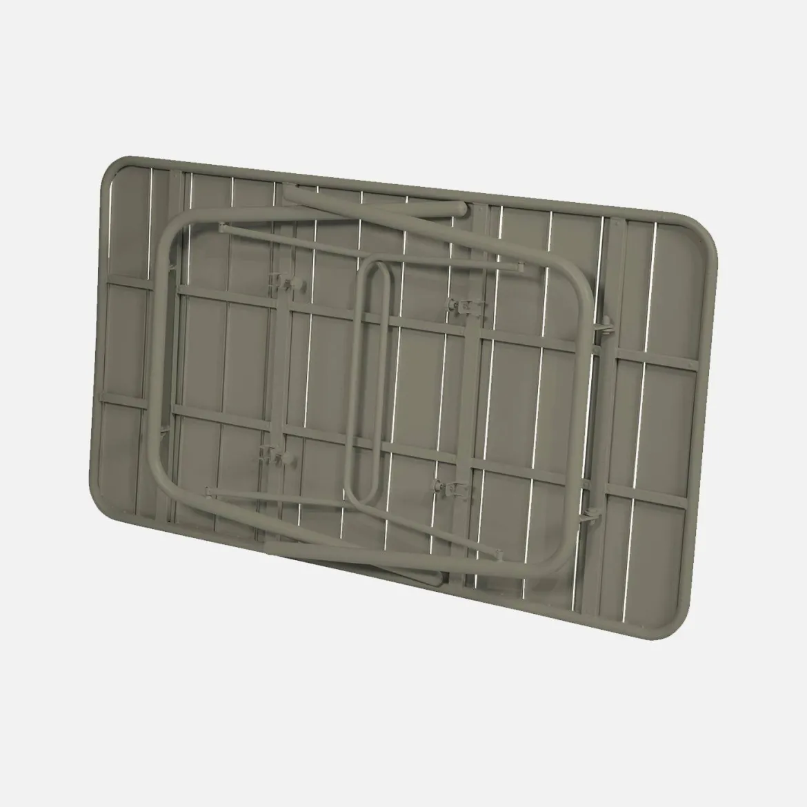 Set tavolo da giardino in acciaio con 6 sedie, 140cm