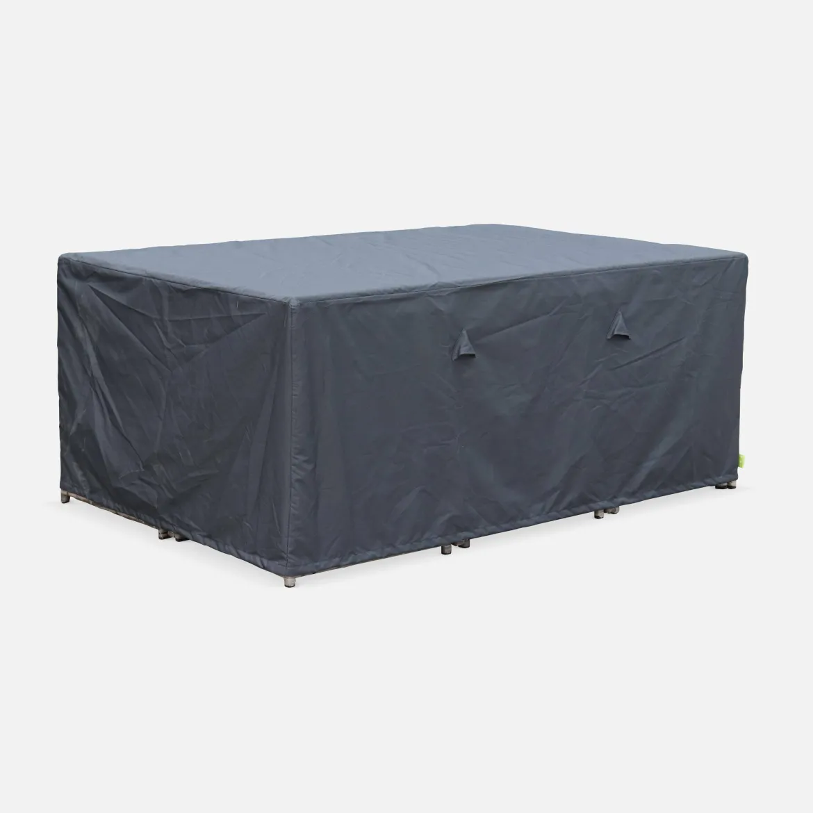 Set tavolo da giardino in resina con 10 poltrone + copertura protettiva