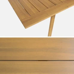 Set tavolo da giardino in legno di acacia con 8 sedie