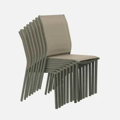 Set tavolo da giardino in alluminio con 8 sedie