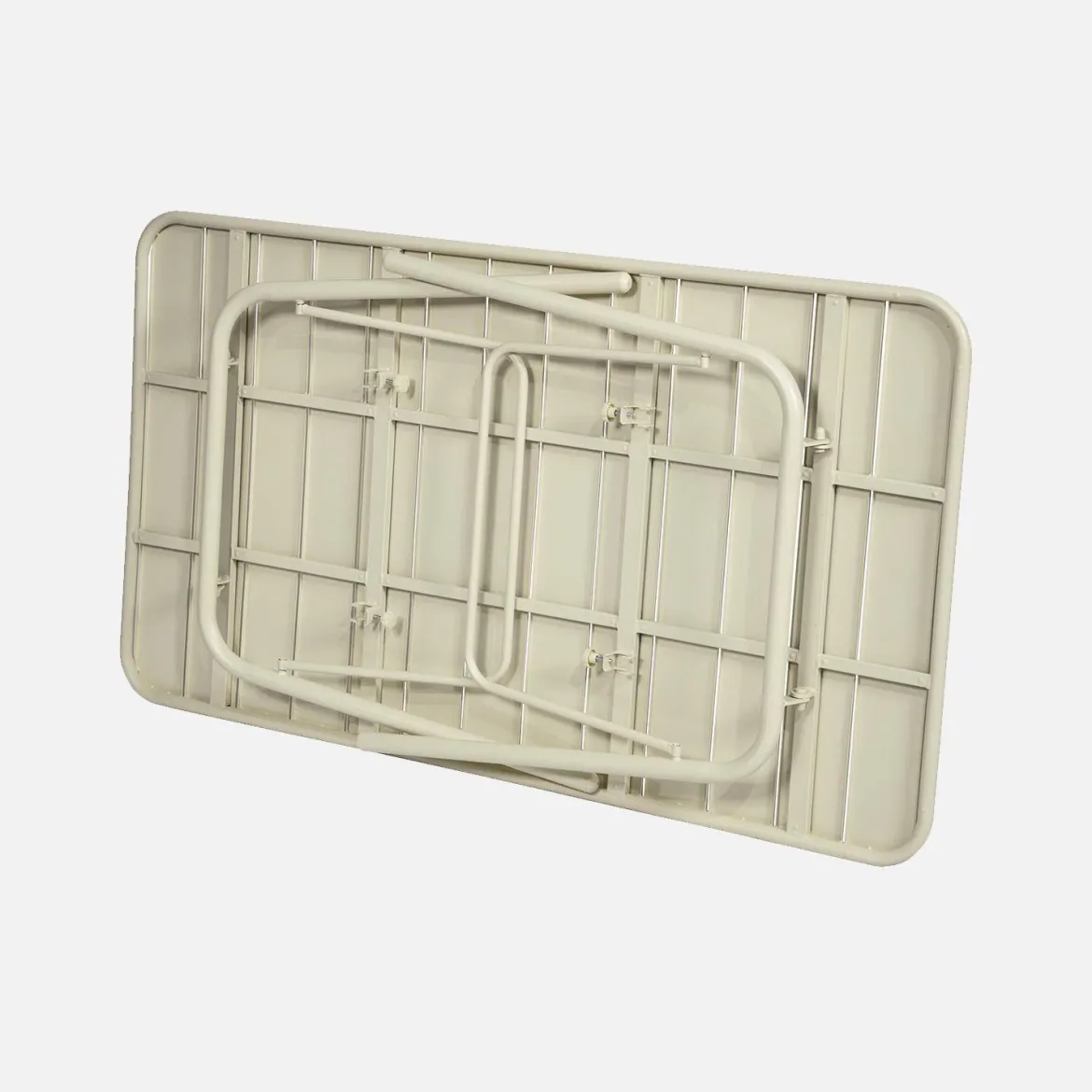 Set tavolo da giardino in acciaio con 6 sedie, 140cm