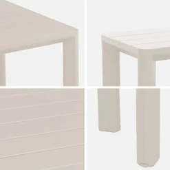 Set tavolo da giardino in alluminio con 2 panchine, 8 sedie