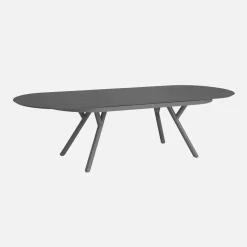Set tavolo da giardino ovale allungabile in alluminio con 6 sedie