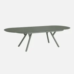 Set tavolo da giardino ovale allungabile in alluminio con 6 sedie