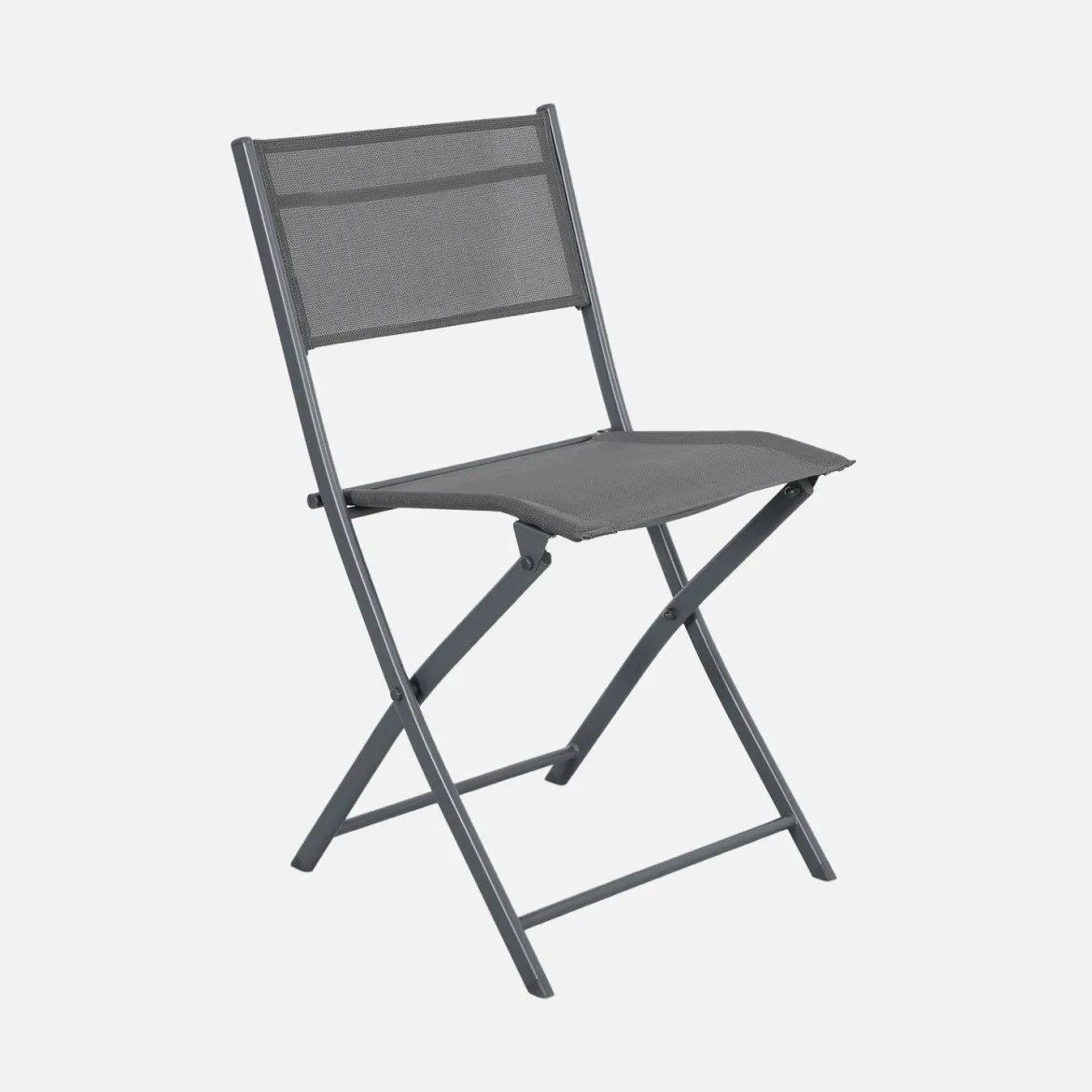Set tavolo da giardino pieghevole in acciaio con 4 sedie