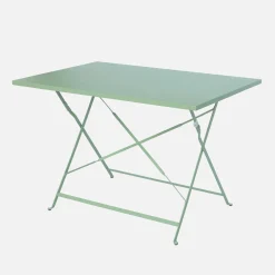 Set tavolo da giardino pieghevole in acciaio con 4 sedie, 110cm