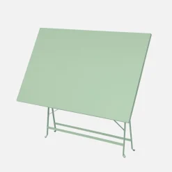 Set tavolo da giardino pieghevole in acciaio con 4 sedie, 110cm