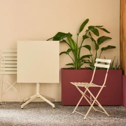 Set tavolo da giardino pieghevole in metallo con 2 sedie