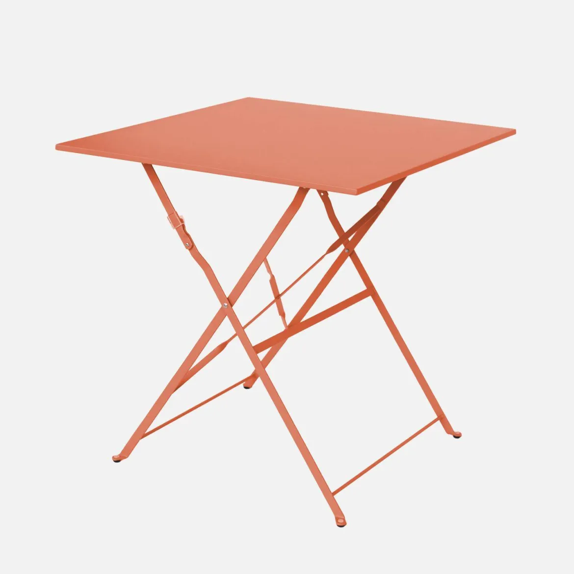 Set tavolo da giardino pieghevole in acciaio con 2 sedie, 70cm