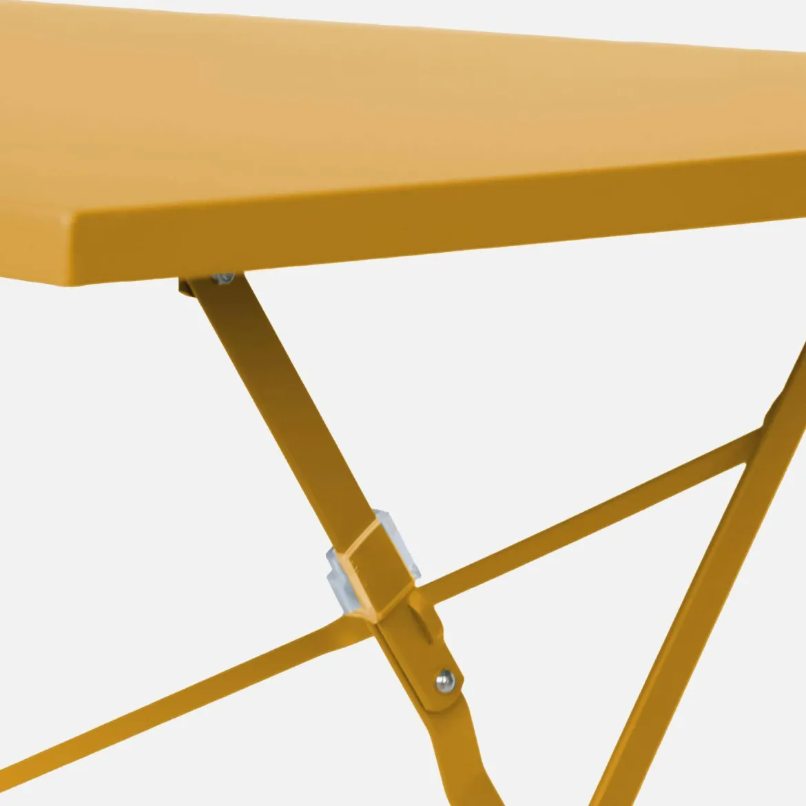 Set tavolo da giardino pieghevole in acciaio con 4 sedie, 110cm
