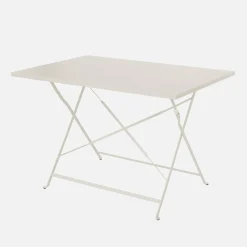 Set tavolo da giardino pieghevole in acciaio con 4 sedie, 110cm