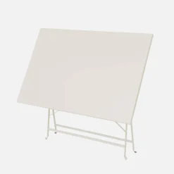 Set tavolo da giardino pieghevole in acciaio con 4 sedie, 110cm