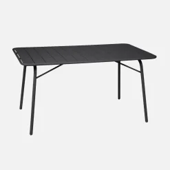 Set tavolo da giardino pieghevole in metallo con 6 sedie