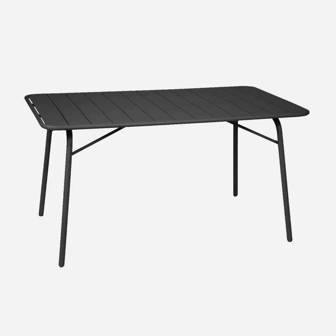 Set tavolo da giardino pieghevole in metallo con 6 sedie