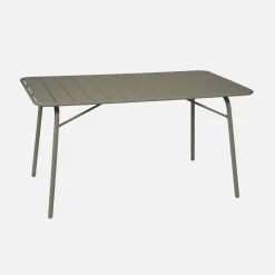 Set tavolo da giardino pieghevole in metallo con 6 sedie