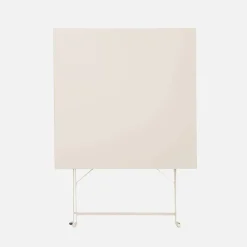 Set tavolo da giardino pieghevole in acciaio con 2 sedie, 70cm