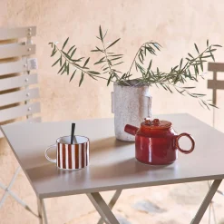 Set tavolo da giardino pieghevole in acciaio con 2 sedie, 70cm