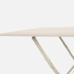Set tavolo da giardino pieghevole in acciaio con 2 sedie, 70cm